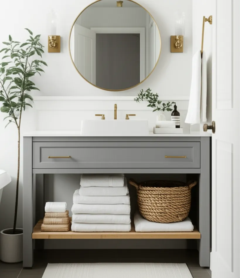 bathroom counter decor