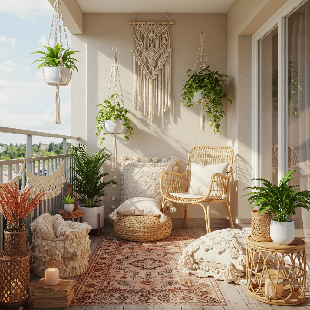 10 Cozy Balcony Ideas That Create a Space You'll Never Want to Leave boho balcony ideas