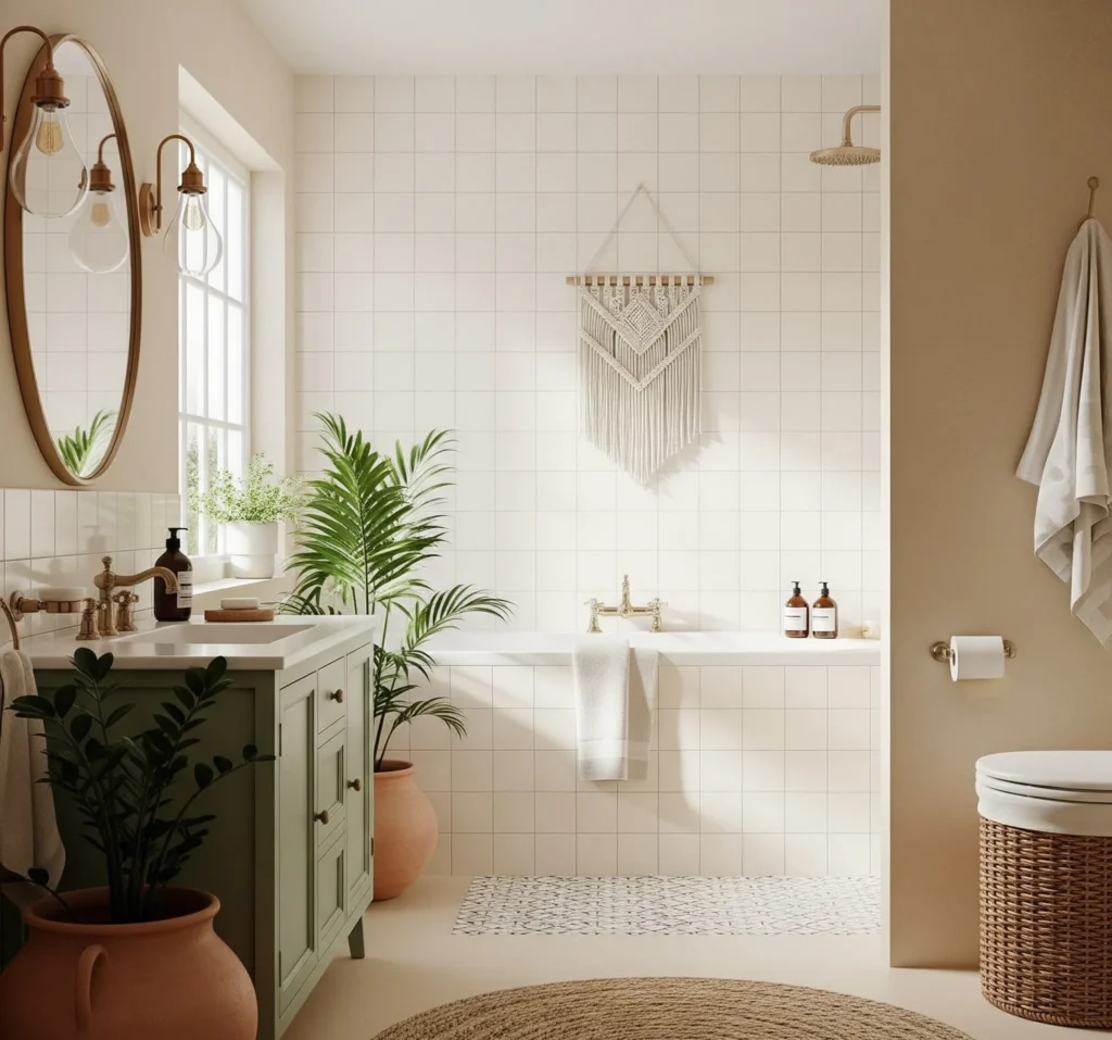 Boho Bathroom Decor Ideas That Don’t Look Overdone boho bathroom wall decor