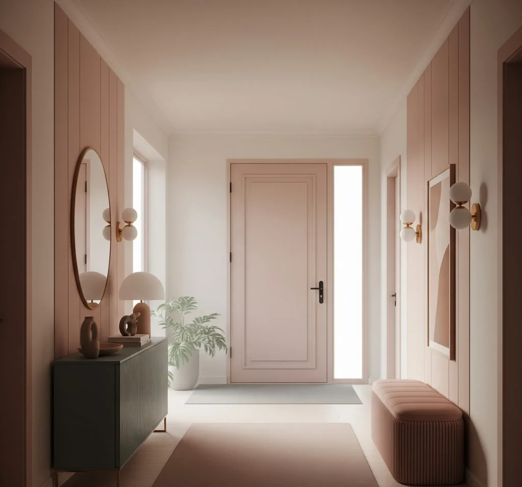 color drenching entryway