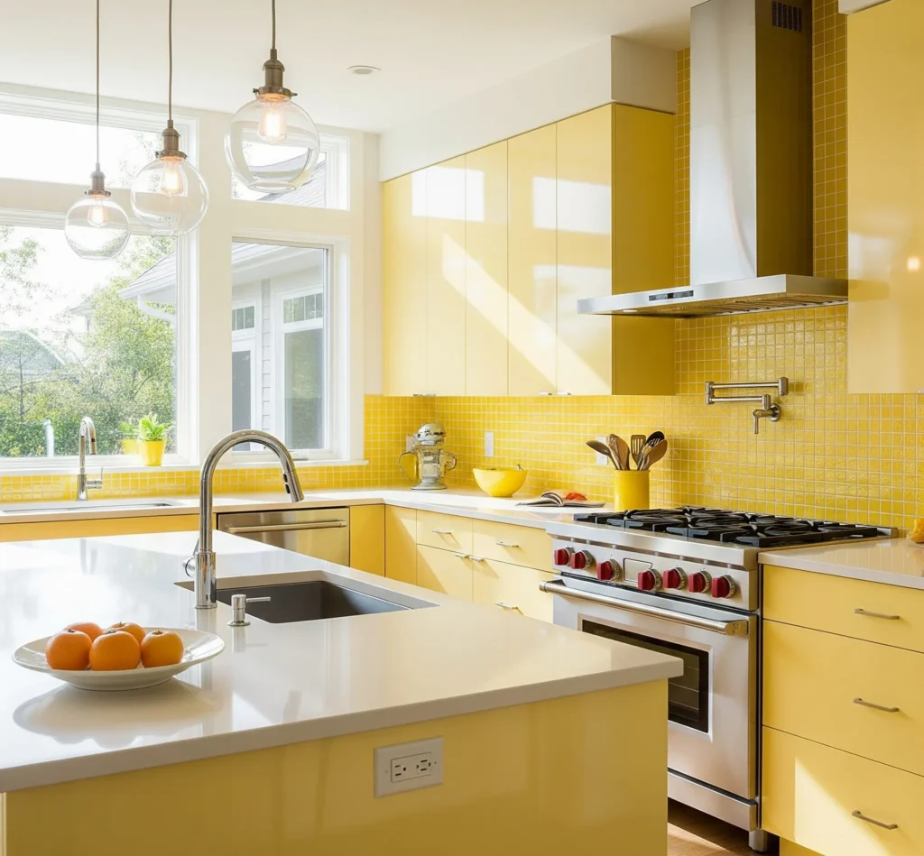 color drenching kitchen home