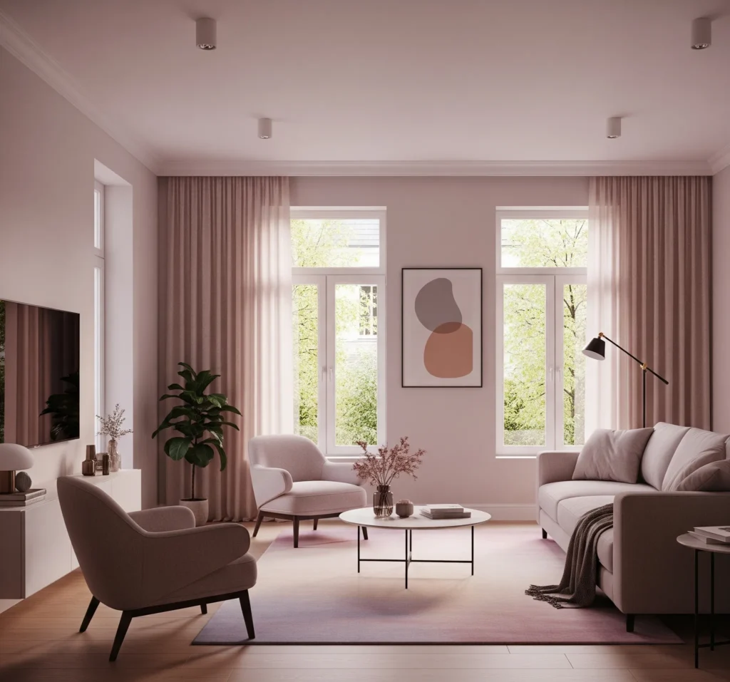 color drenching living room