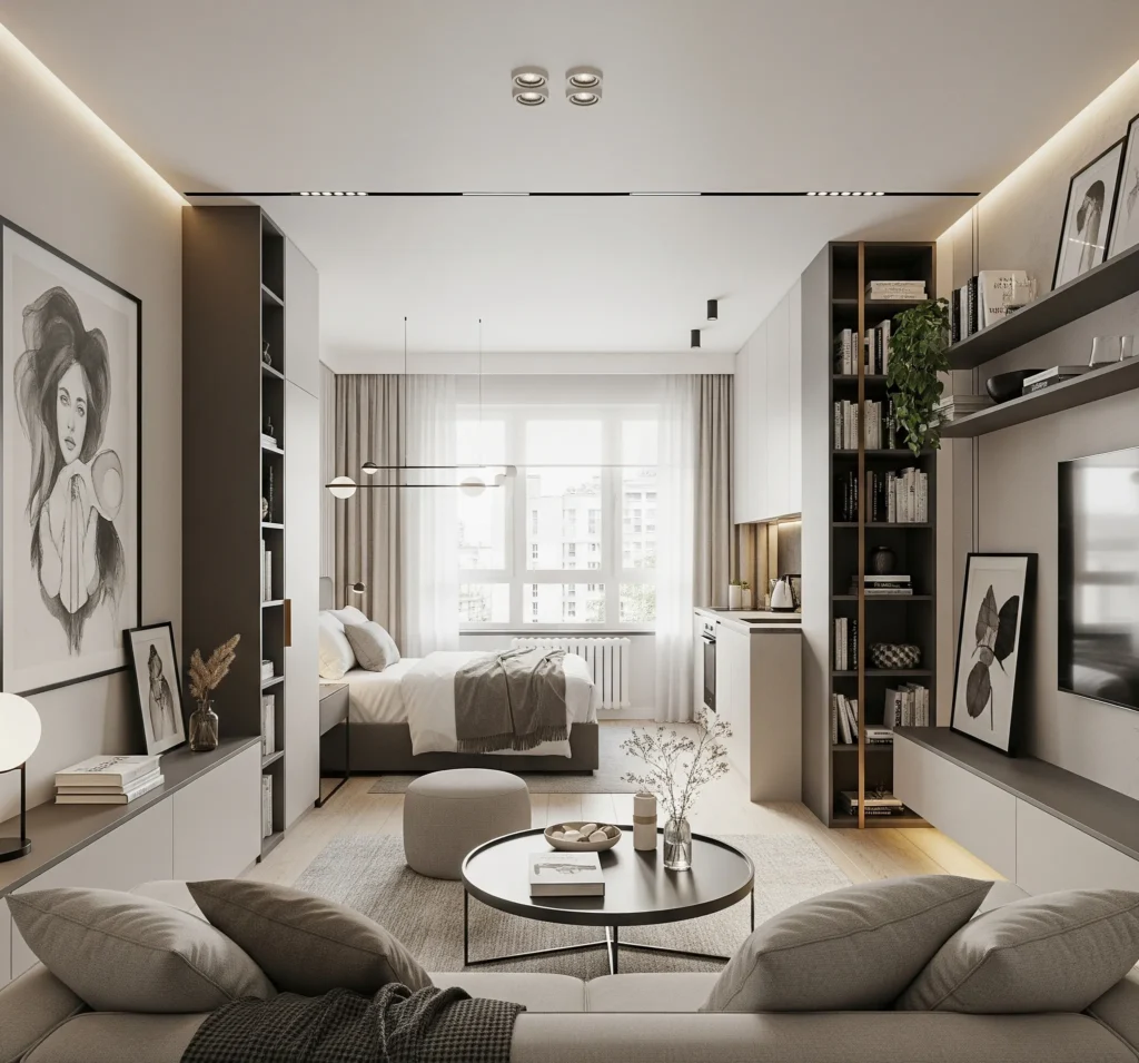 cozy studio apartment