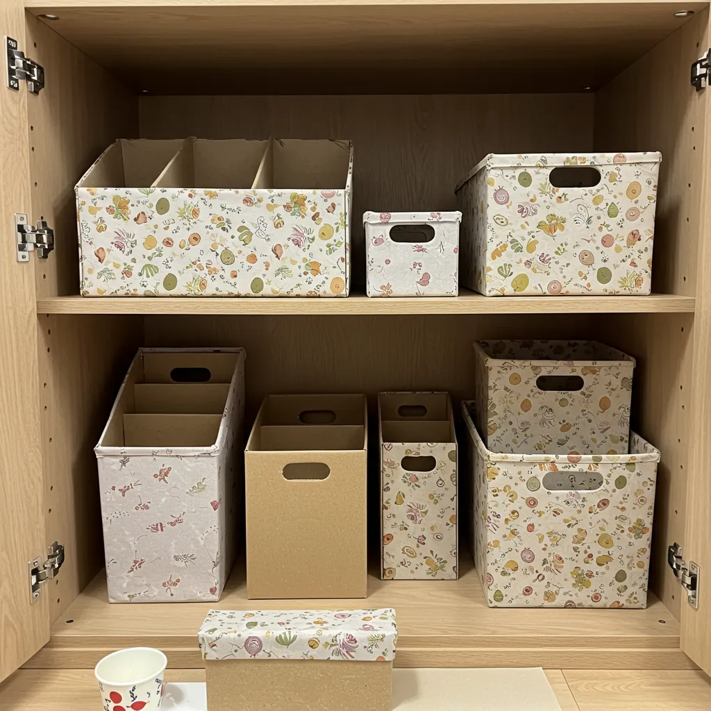 diy cabinet organizer compartments