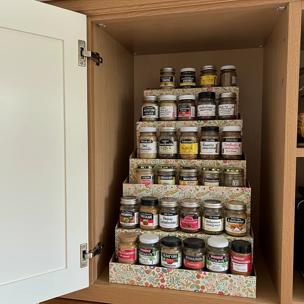 diy spice cabinet organizer