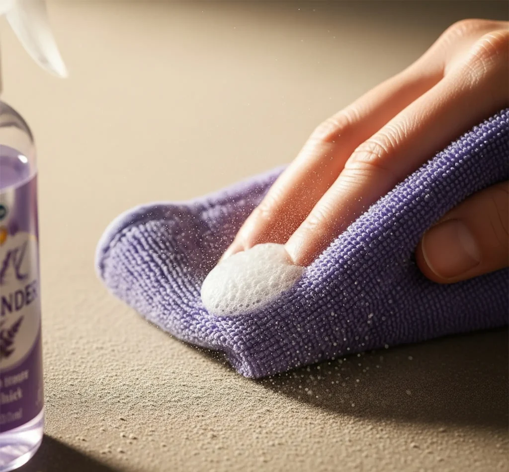 dust proof surfaces with fabric softener