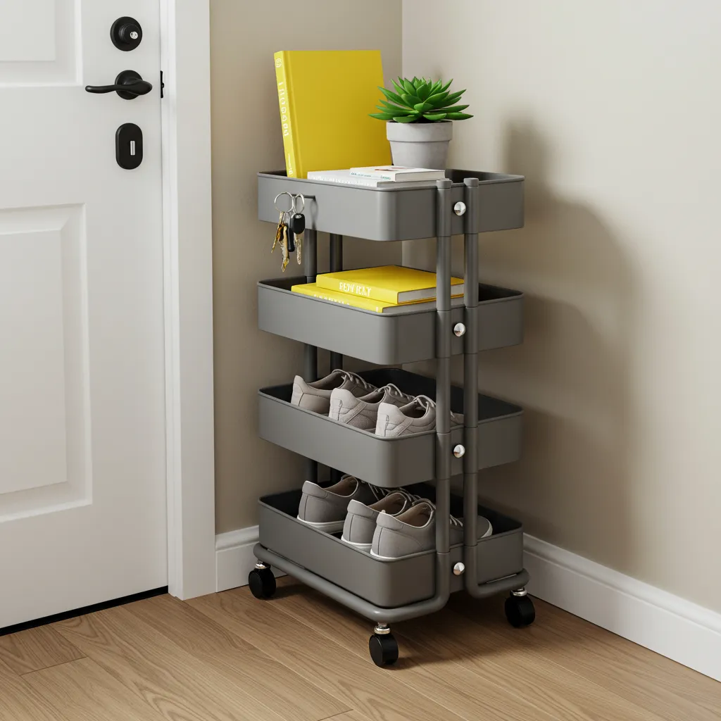 Entryway Decorating Ideas for Apartments with No Foyer entryway shoe storage