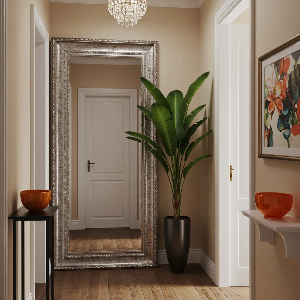 15 Narrow Hallway Decorating Ideas To Make Your Home Feel Spacious hallway mirror