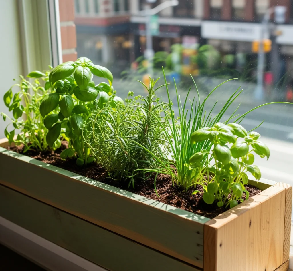 How to Start a Kitchen Herb Garden (Even if You Don’t Have a Yard) herb garden apartment