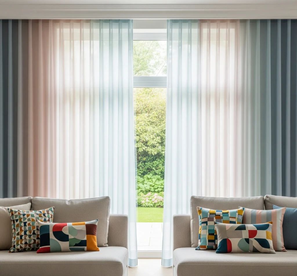 how to hang curtains high and wide