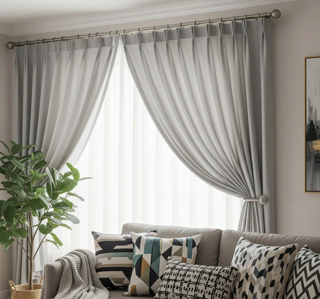 how to hang curtains without drilling