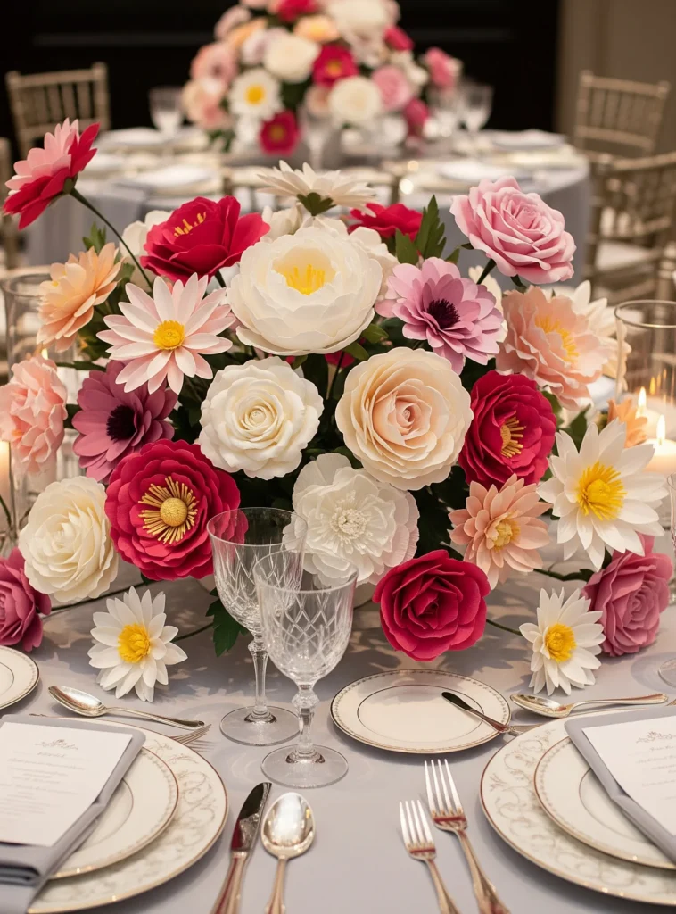 How to Make Paper Flowers That Look Real (3 Free Templates Inside!) how to make large paper flowers