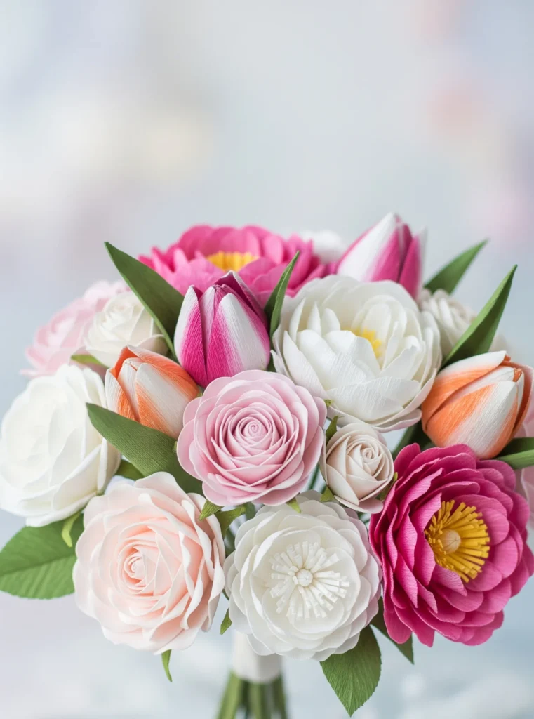 How to Make Paper Flowers That Look Real (3 Free Templates Inside!) how to make paper flowers for vase