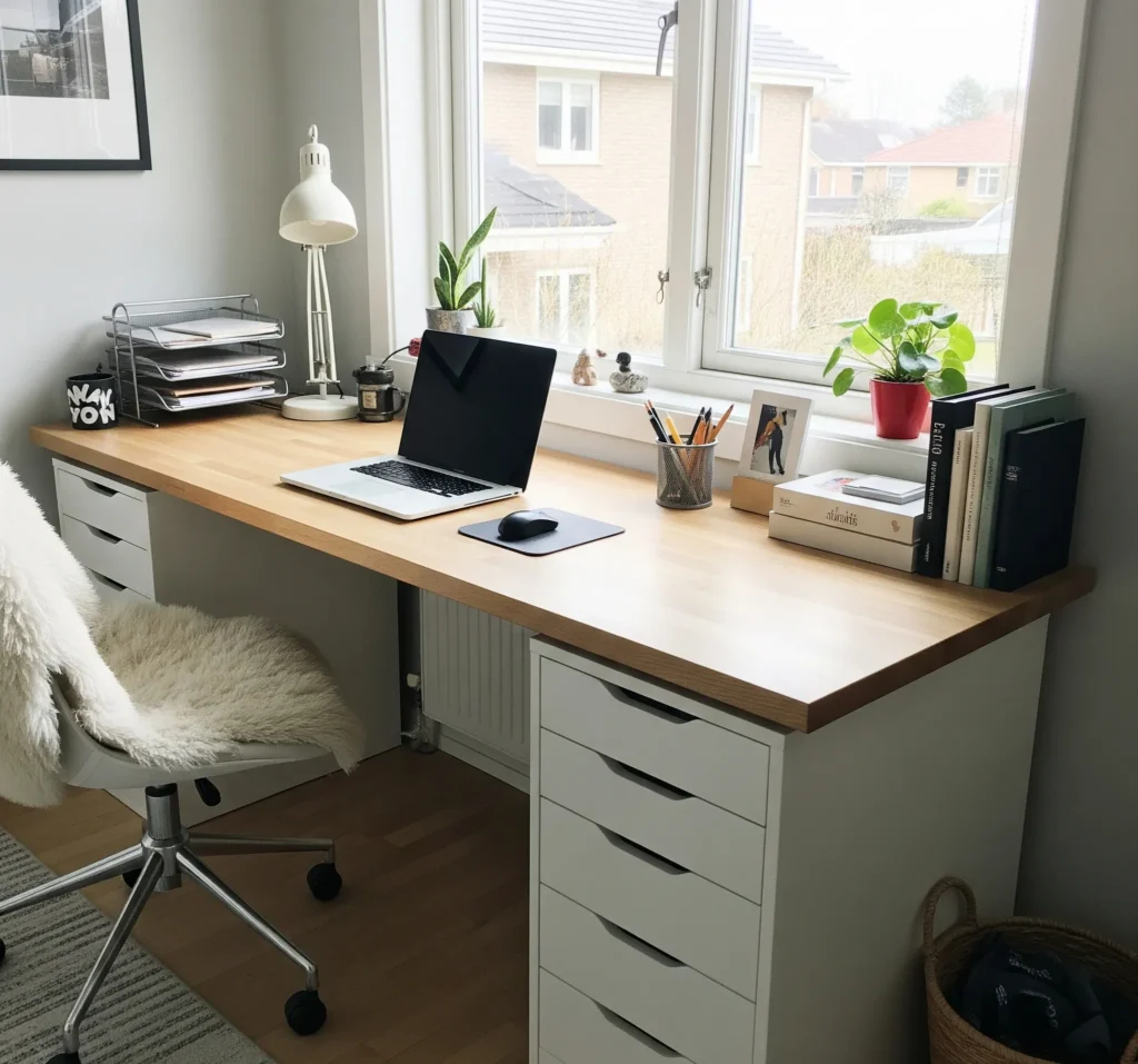 21 Genius IKEA Hacks by Room That Look Designer (Not DIY) ikea hacks home office