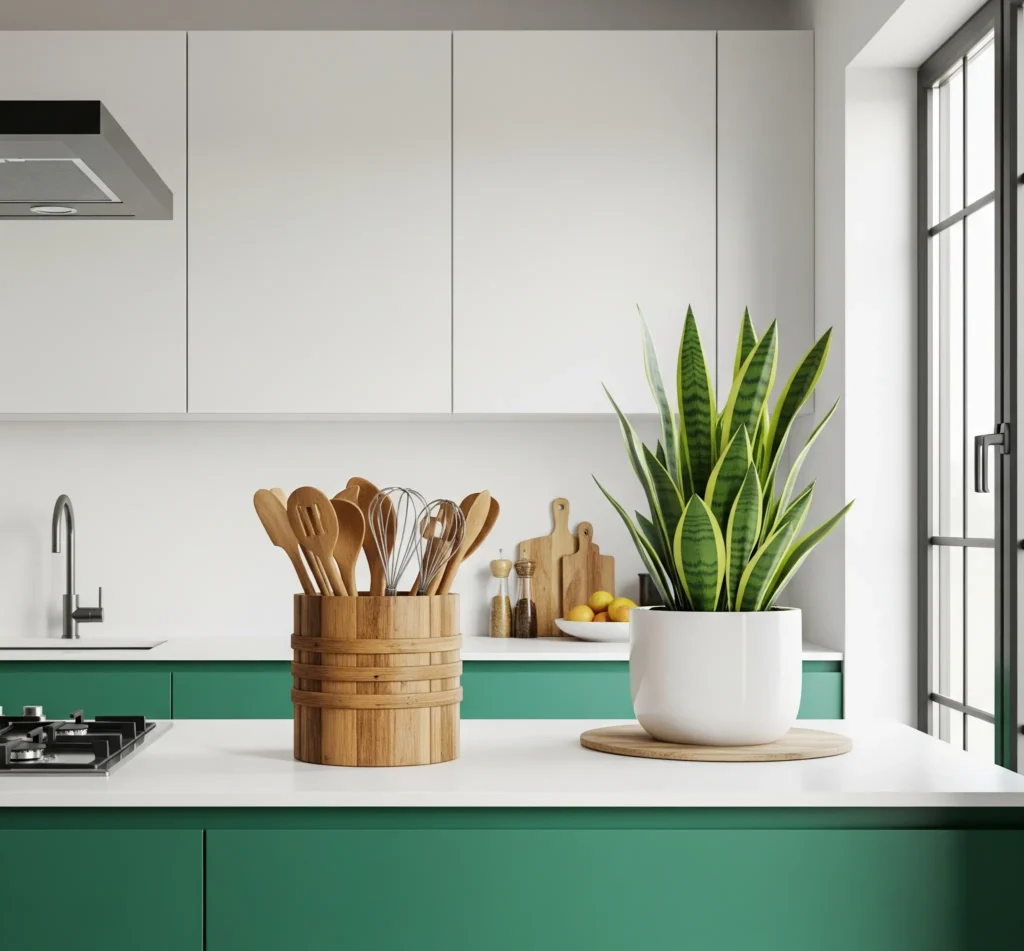 modern kitchen counter decor