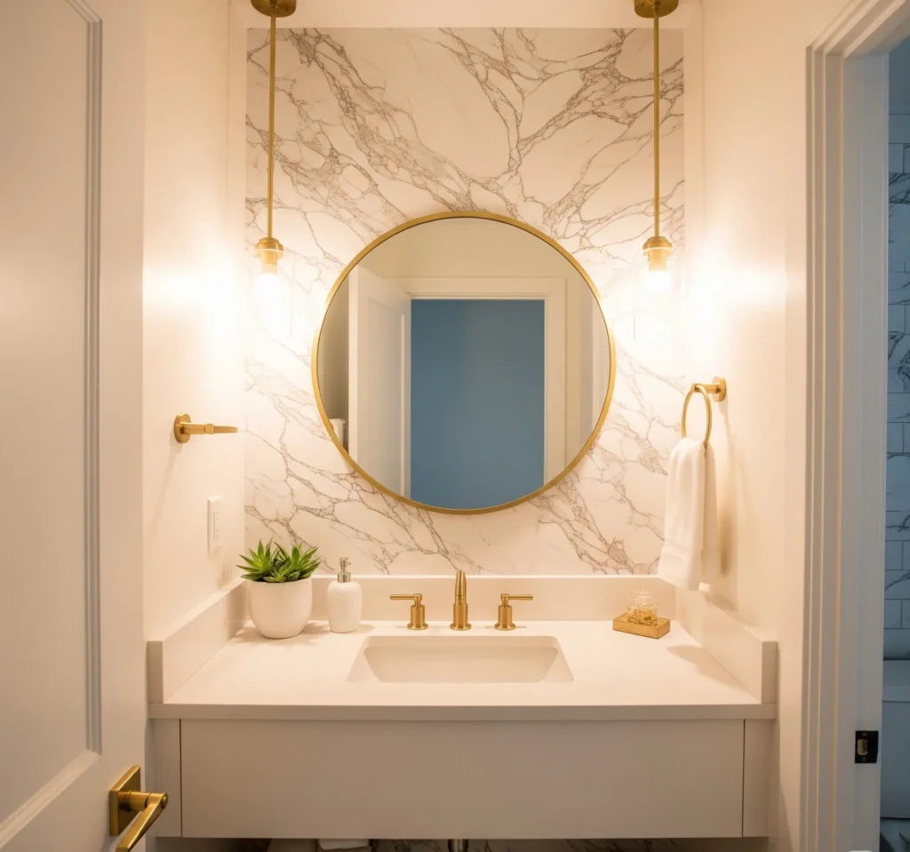 Temporary Wallpaper Ideas For Renters (That Peel Off Clean) peel and stick wallpaper for bathroom