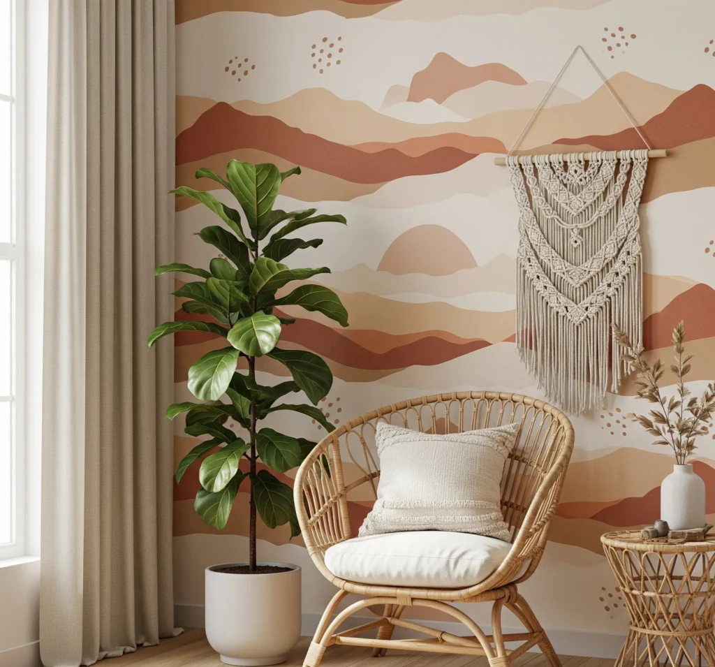 15 Peel and Stick Wallpaper Ideas That Instantly Transform Any Room (No Damage!) peel and stick wallpaper mural