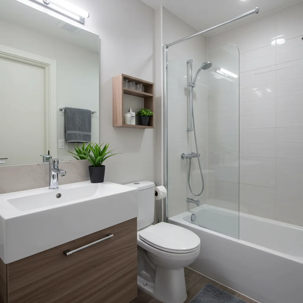 renter friendly bathroom makeover