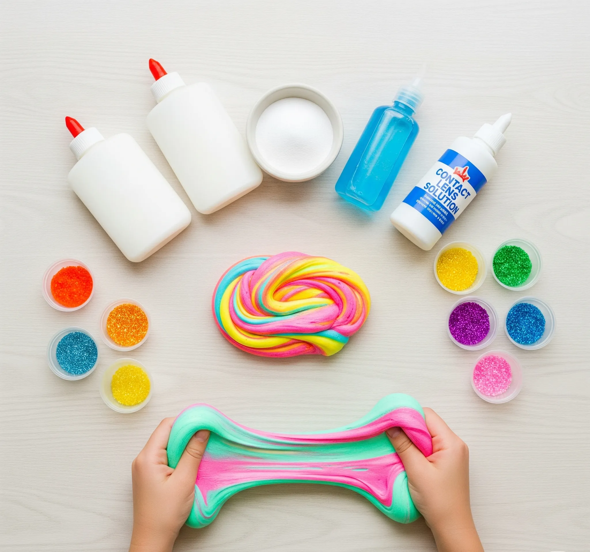 slime with contact solution