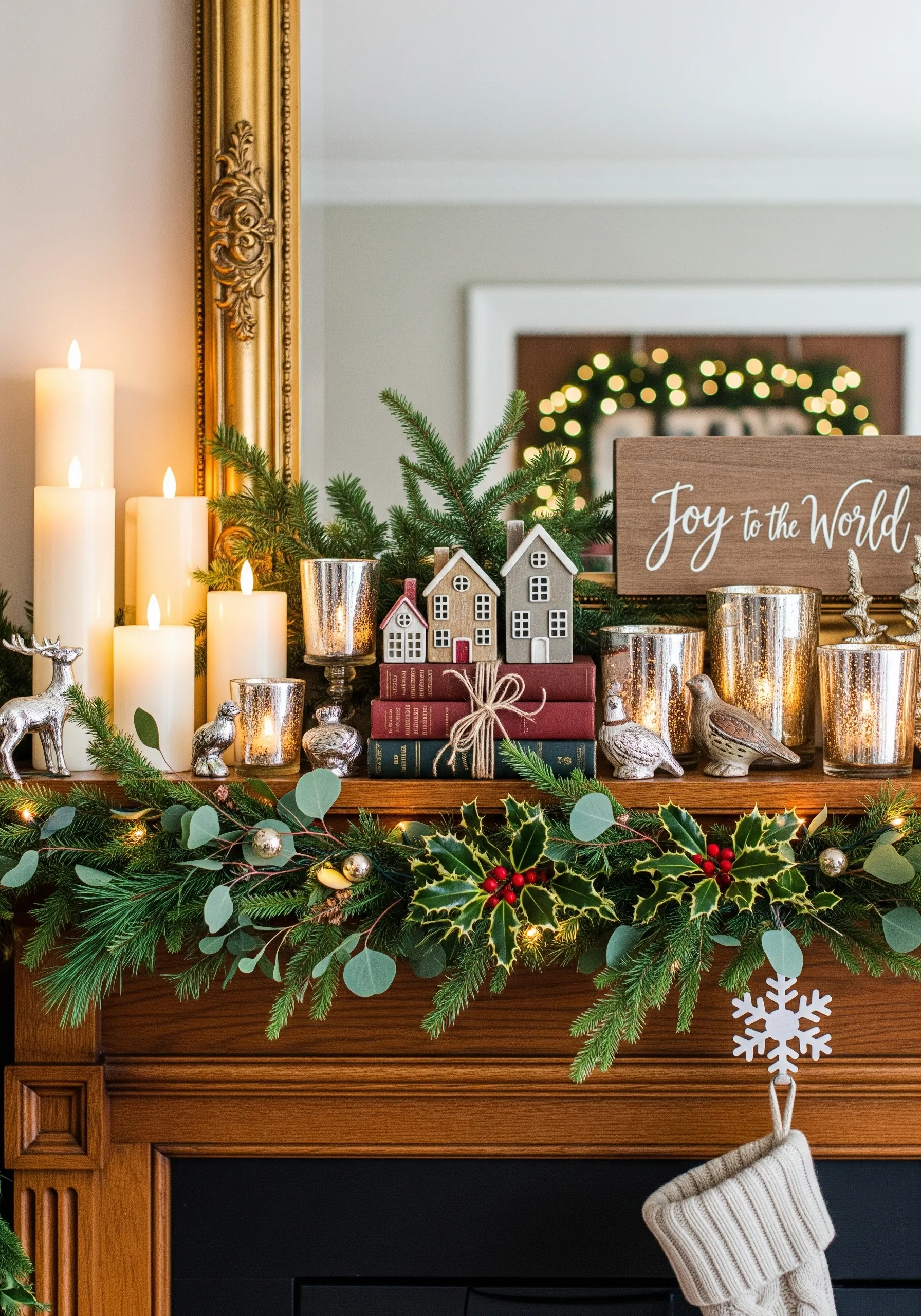 How to Style a Stunning Budget Christmas Mantel: 9 ideas budget christmas mantel decor