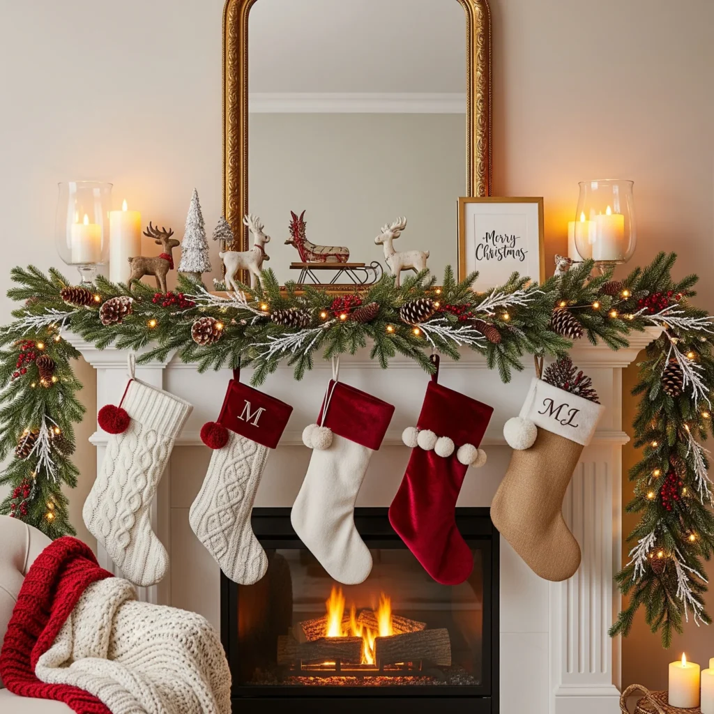 15 Classic & Cozy Christmas Mantel Ideas That’ll Make Your Living Room Feel Like a Holiday Movie classic christmas mantel ideas