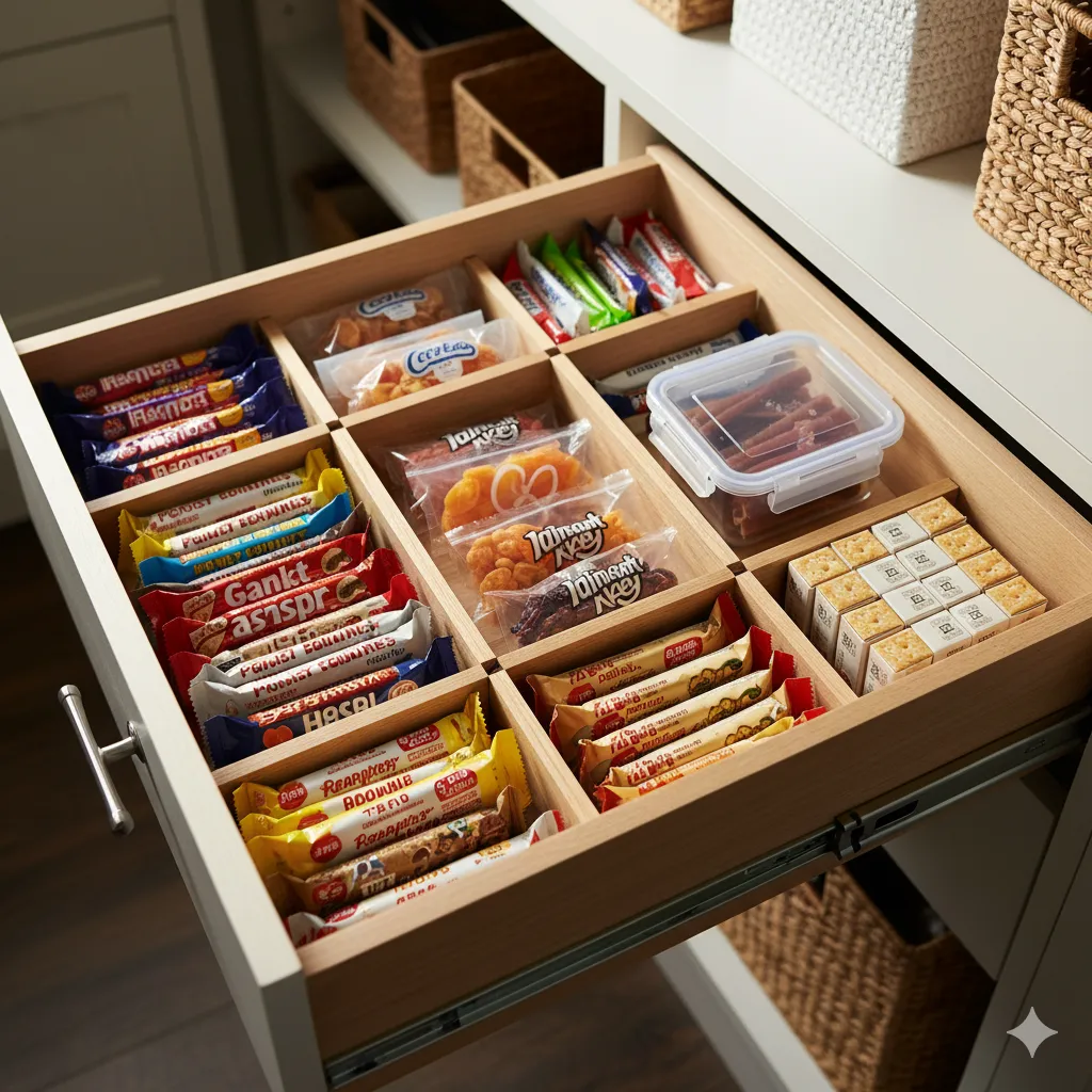 21 Pantry Organization Ideas That Save Space (and Look Amazing!) drawer organization ideas