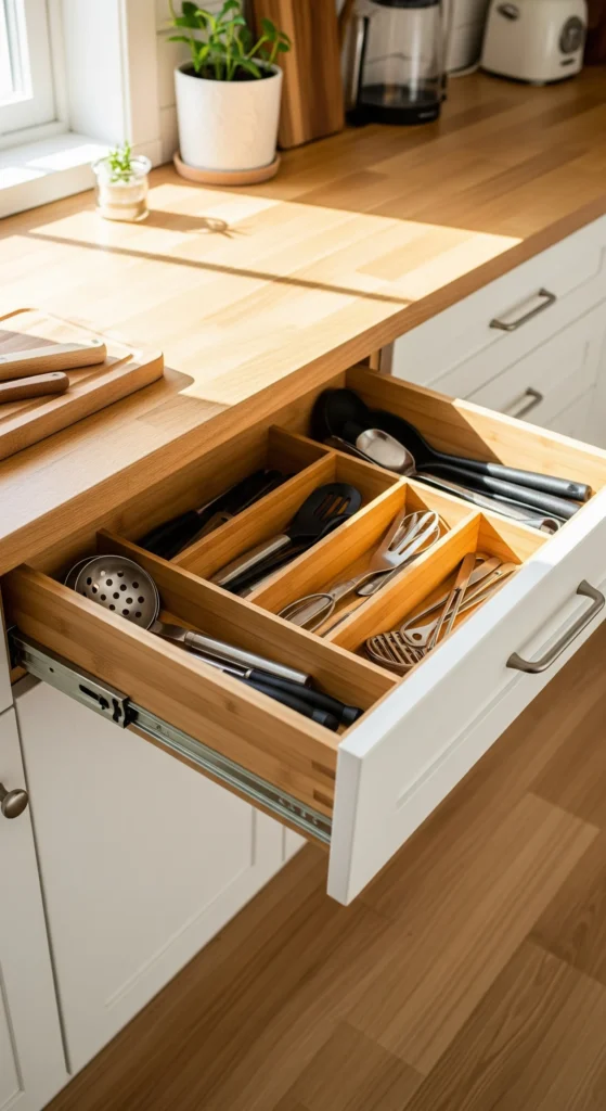 13 Small Apartment Organization Hacks You’ll Wish You Tried Sooner drawer organizers for small spaces