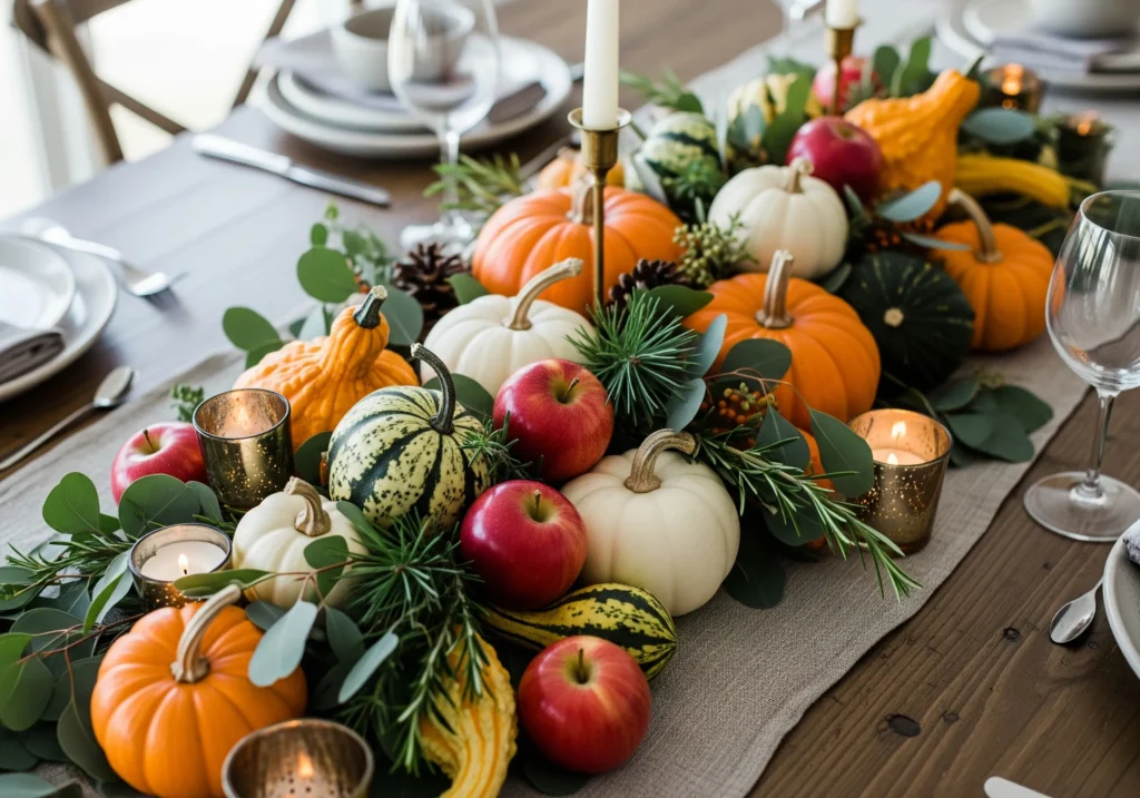 7 DIY Thanksgiving Centerpieces Using Grocery Store Finds fall tablescape diy