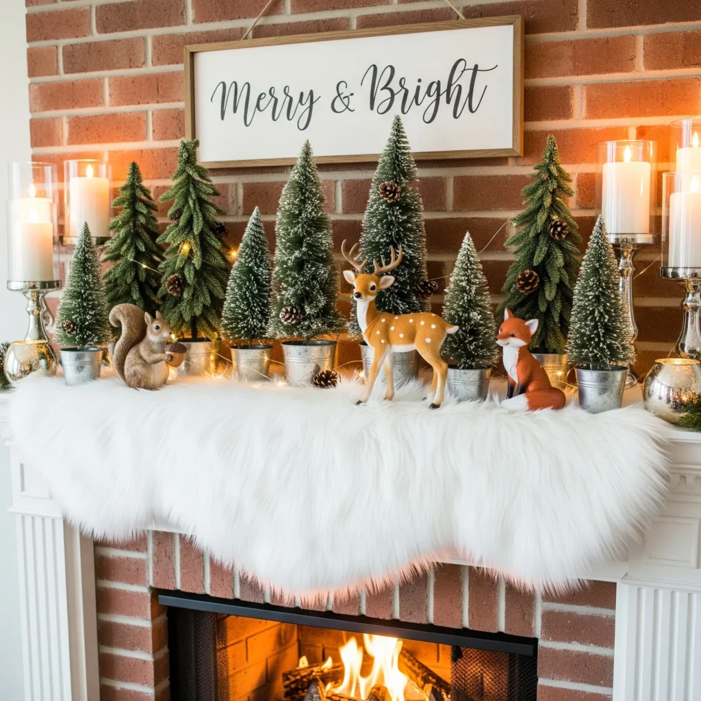 11 Cozy Farmhouse Christmas Mantels You Can Copy This Year farmhouse christmas mantel ideas brick