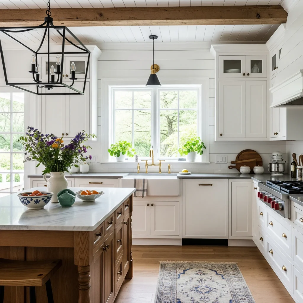 11 Farmhouse Kitchen Ideas That Look Straight Out of a Magazine (But Are Totally DIY-able!) farmhouse kitchen decor ideas