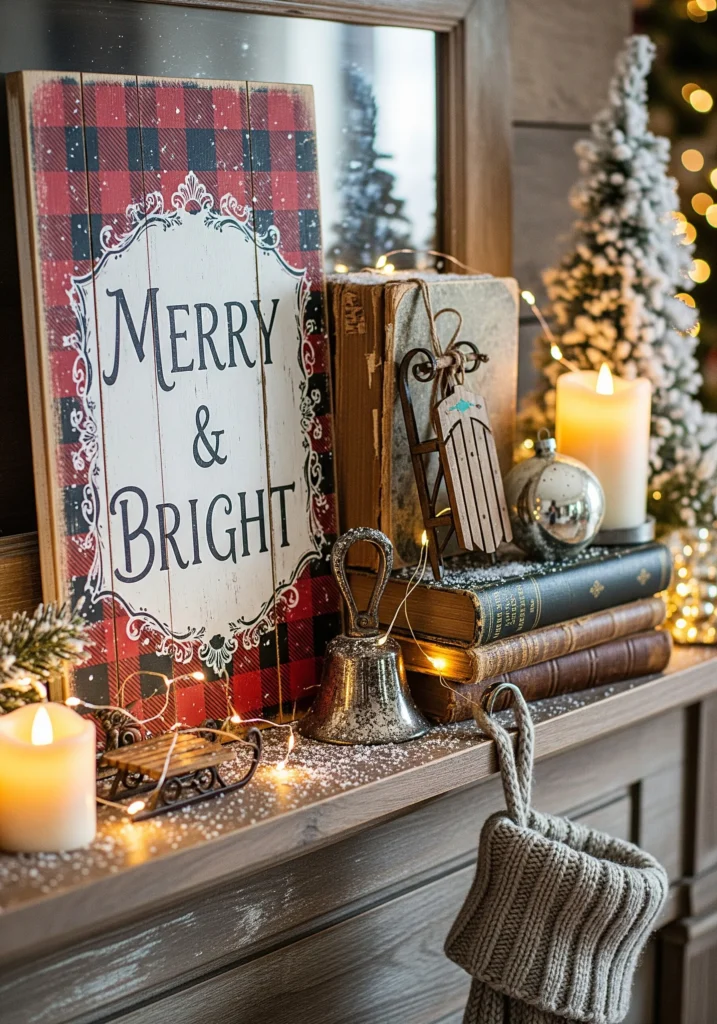 11 Cozy Farmhouse Christmas Mantels You Can Copy This Year farmhouse mantel decorations