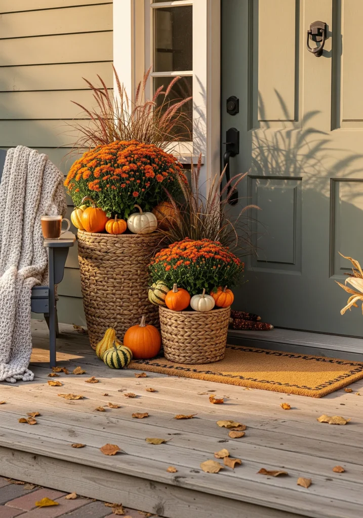 front fall porch decor
