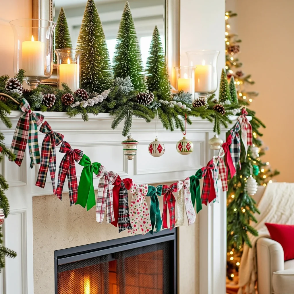 holiday mantel styling