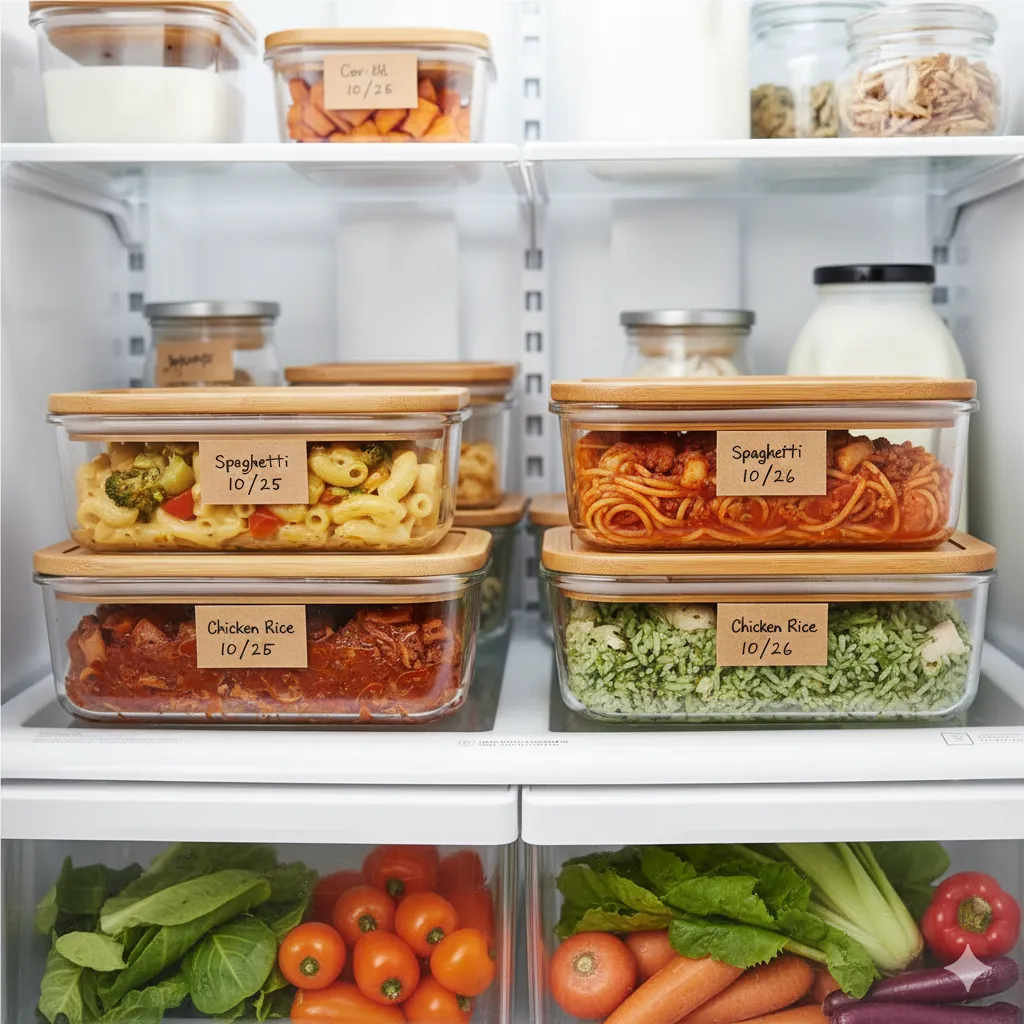 25 Fridge & Freezer Organization Ideas That Actually Work (No More Mess!) meal prep organization