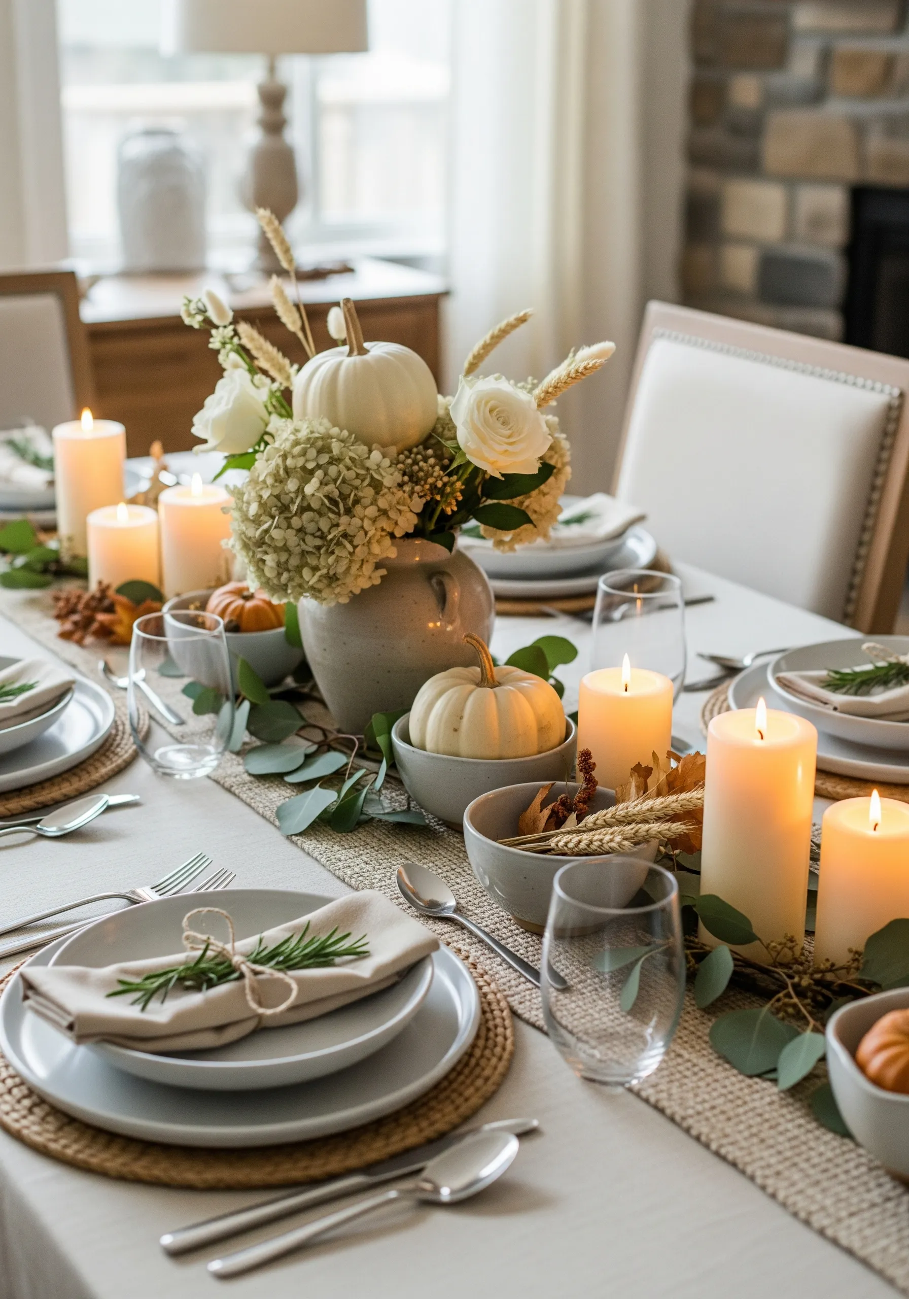 10 Neutral Thanksgiving Table Ideas for a Calm, Sophisticated Look neutral thanksgiving table setting modern