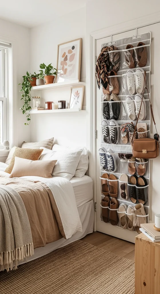 13 Small Apartment Organization Hacks You’ll Wish You Tried Sooner over the door storage hacks