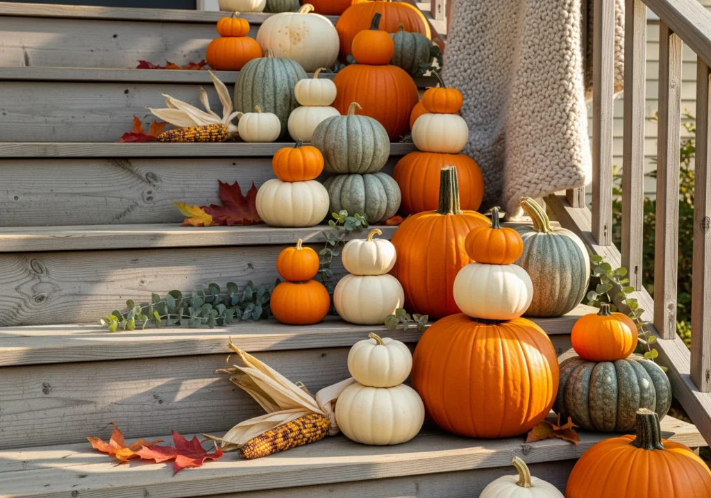 7 Fall Porch Decor Ideas That’ll Make Your Neighbors Stare pumpkin porch decoration