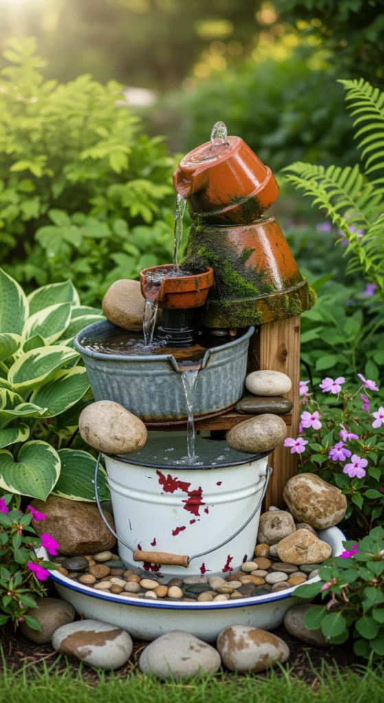 13 Small Garden Ideas on a Budget That Make a Big Impact (Even in Tiny Spaces) recycled garden decor
