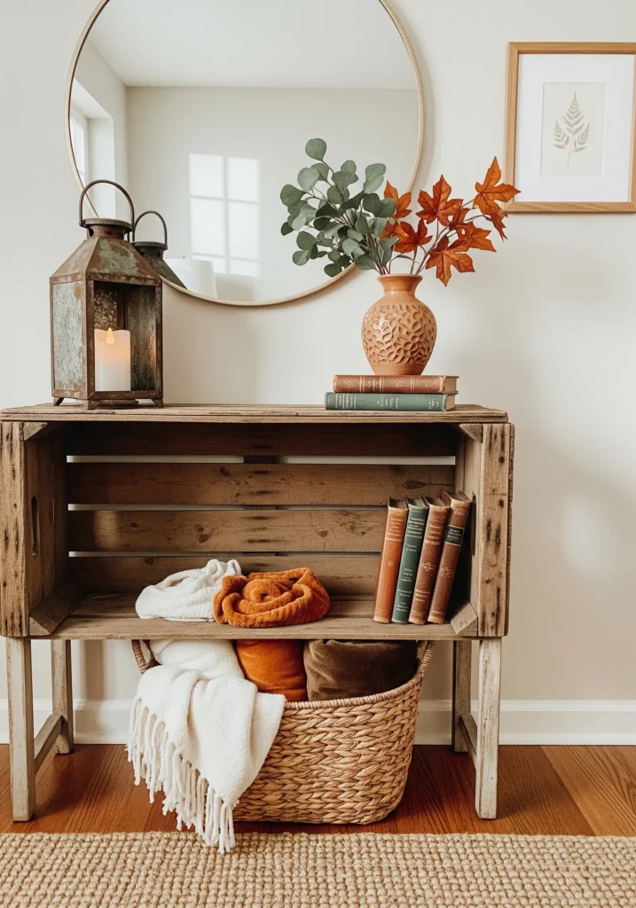 9 Fall Entryway Decor Ideas That Set the Perfect Seasonal Mood rustic fall entryway