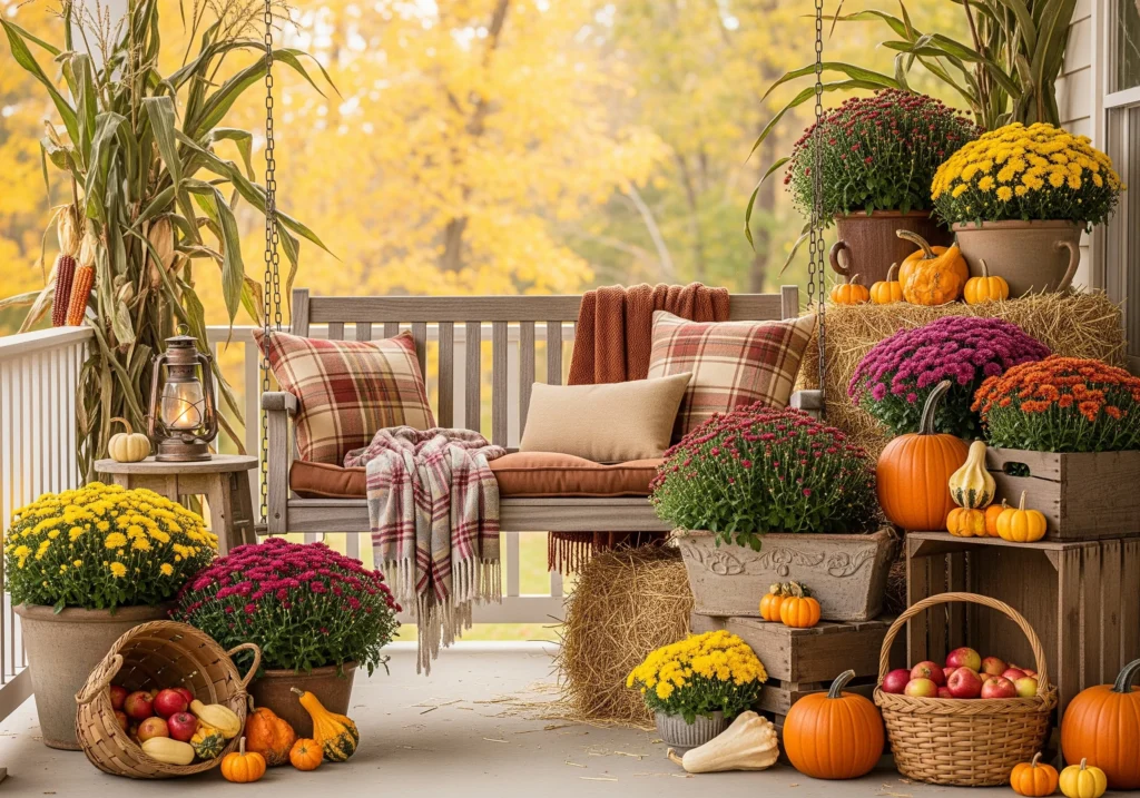 7 Fall Porch Decor Ideas That’ll Make Your Neighbors Stare rustic fall porch