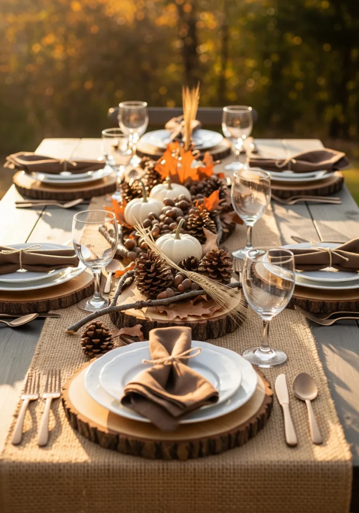 10 Neutral Thanksgiving Table Ideas for a Calm, Sophisticated Look rustic thanksgiving table decor