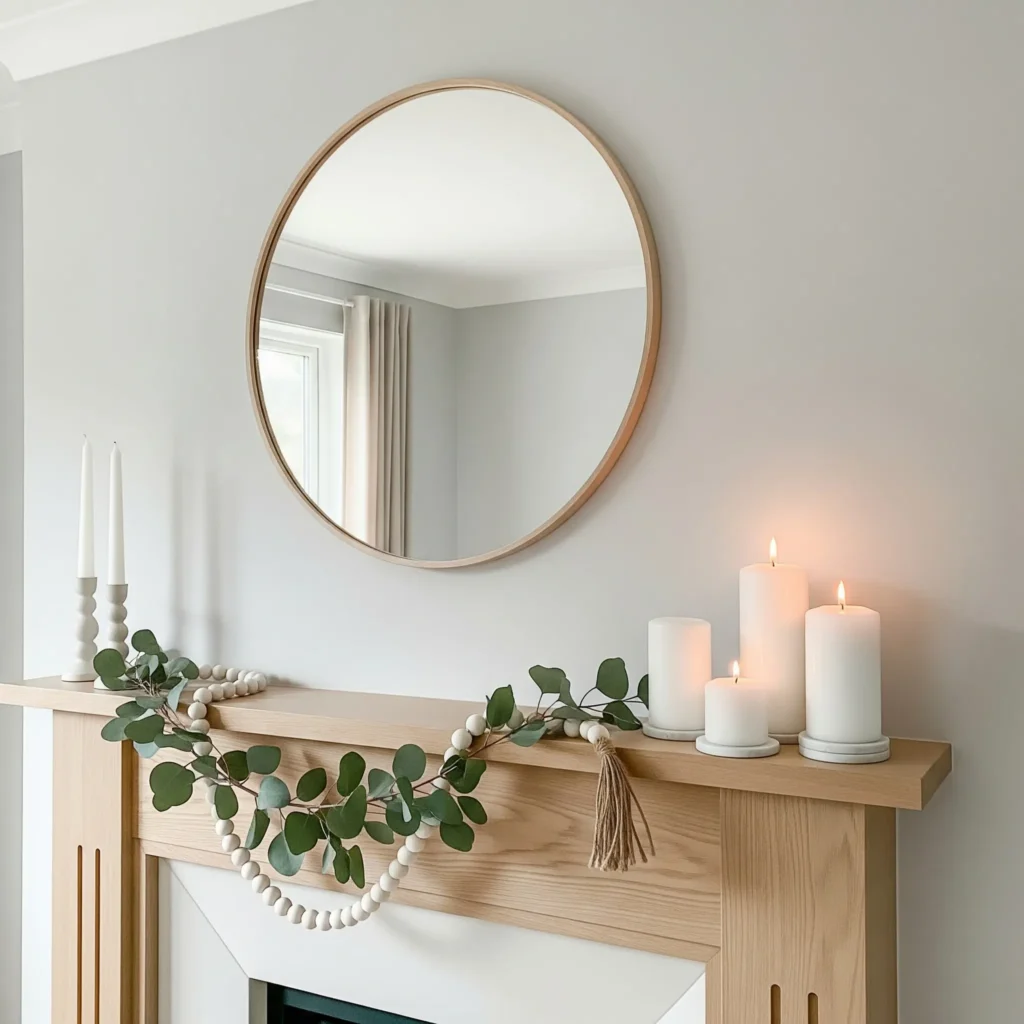 15 Classic & Cozy Christmas Mantel Ideas That’ll Make Your Living Room Feel Like a Holiday Movie scandinavian christmas mantel