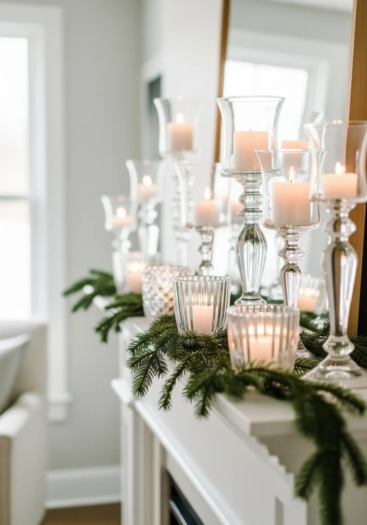 11 Elegant Christmas Mantel Decorating Ideas with Candles & Garlands sophisticated holiday mantel