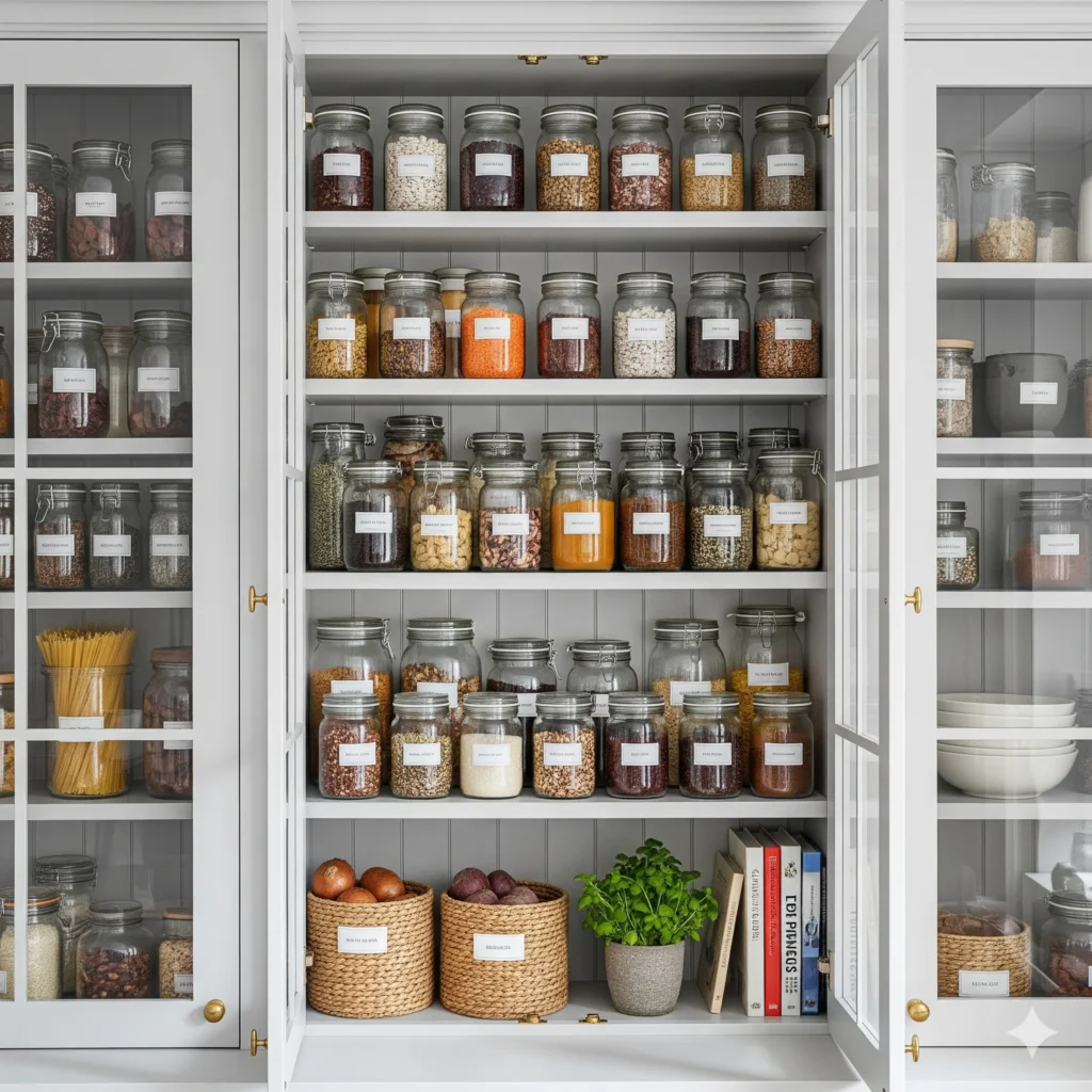 21 Pantry Organization Ideas That Save Space (and Look Amazing!) stylish pantry organization inspiration