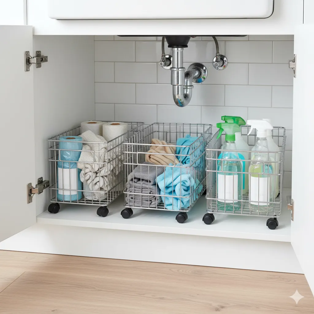 bathroom under sink storage