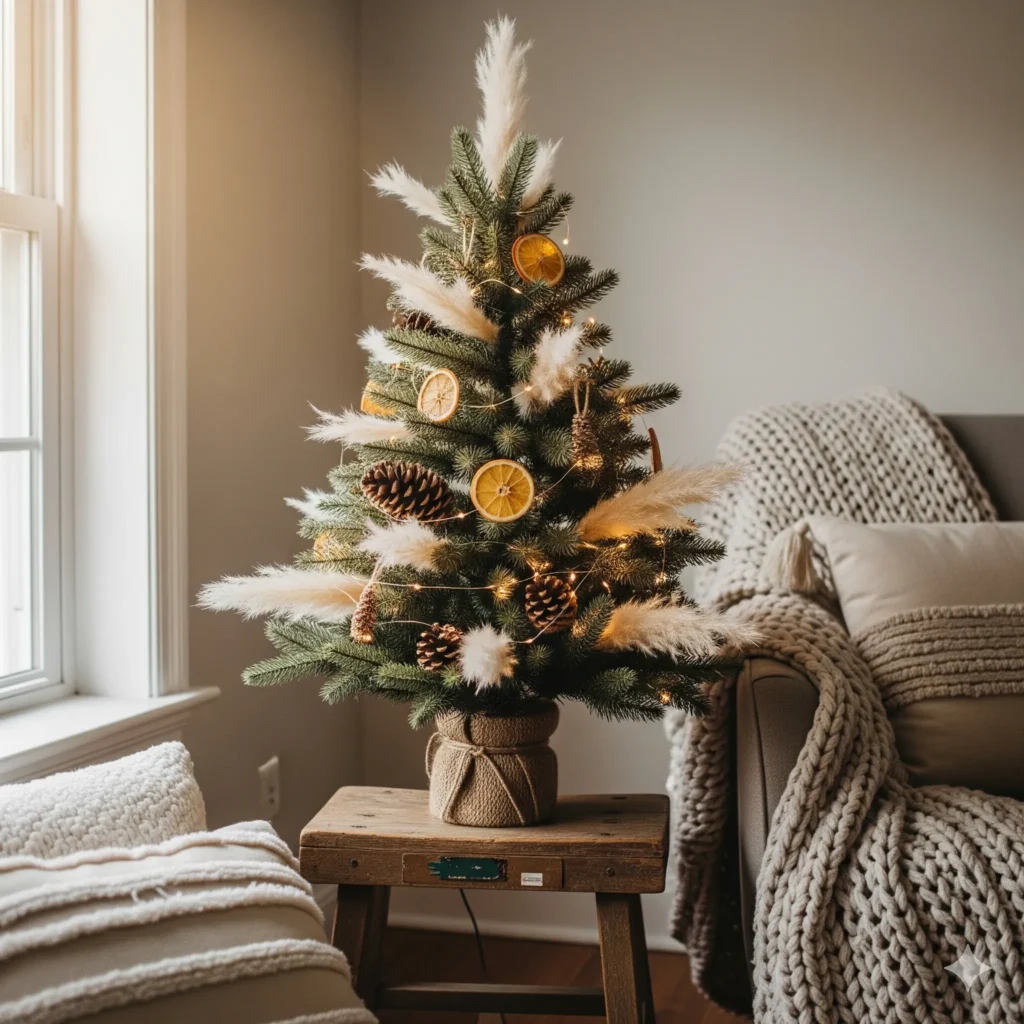 10 Boho Christmas Tree Decorating Ideas with Neutral Tones boho christmas decor ideas