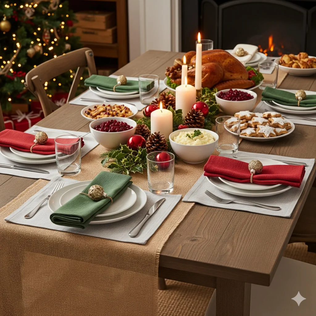 15 DIY Christmas Table Decor: Stunning Ideas on a Budget budget christmas table decorations