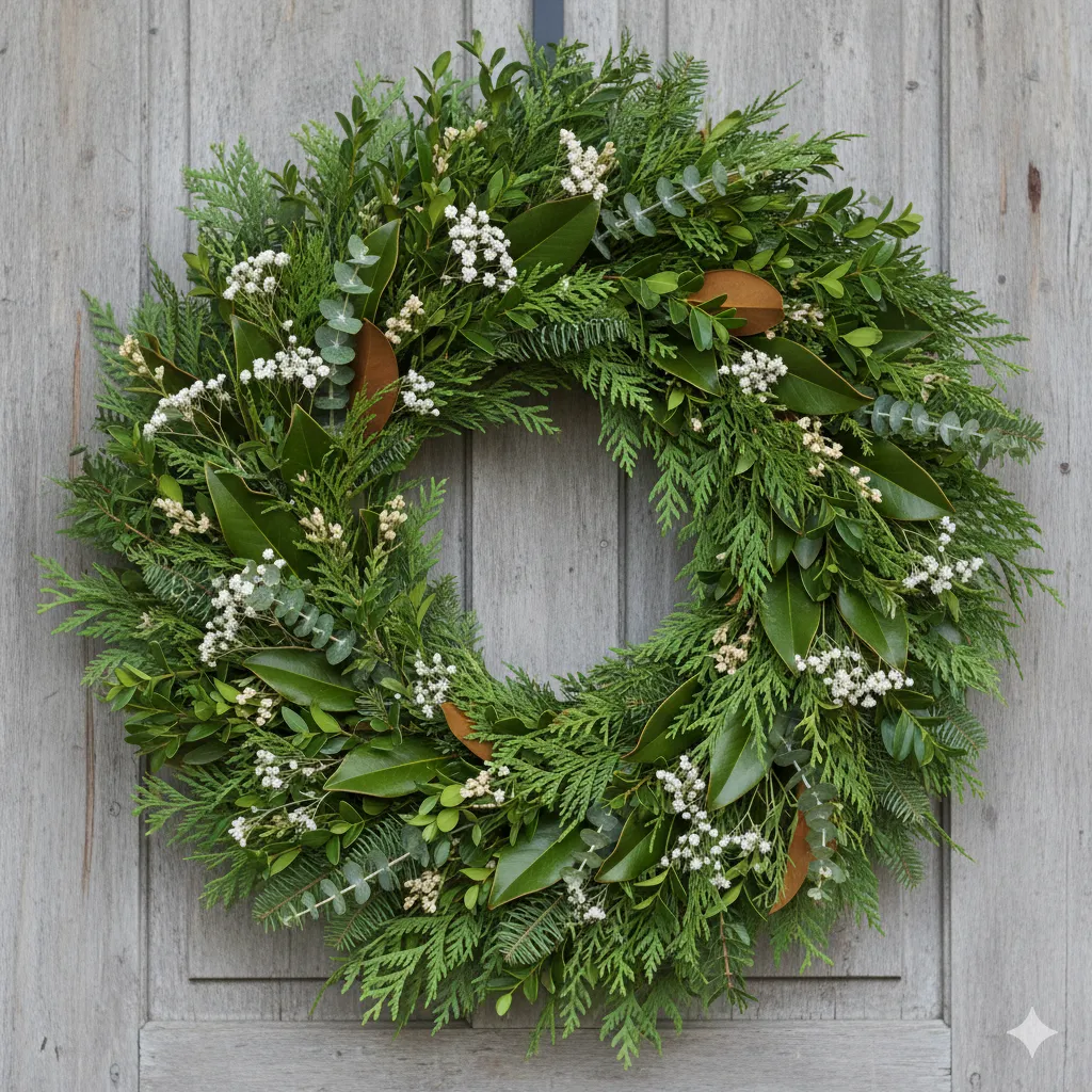 13 DIY Evergreen Christmas Wreaths Too Gorgeous Not to Try christmas evergreen christmas for front door