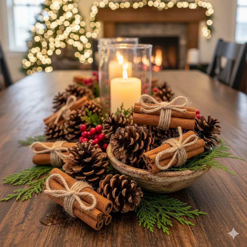 christmas rustic centerpieces