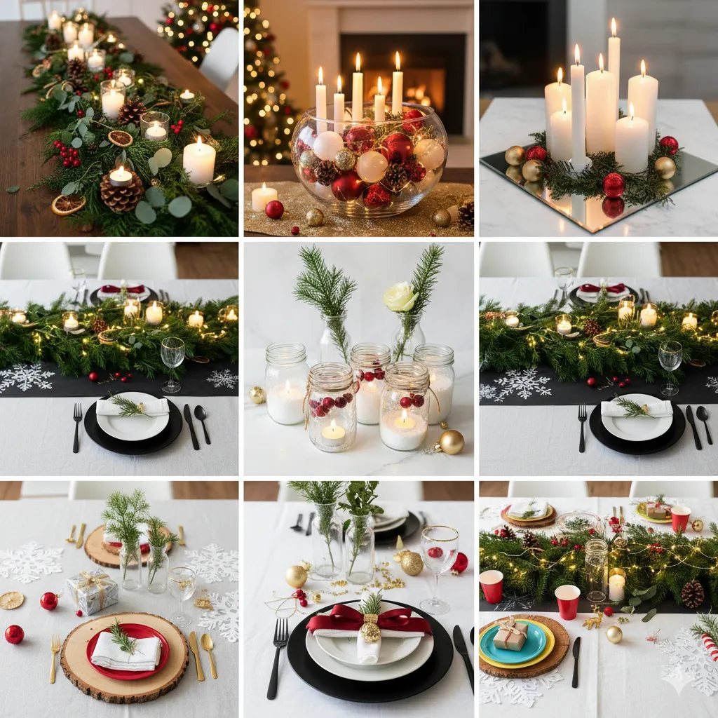 15 DIY Christmas Table Decor: Stunning Ideas on a Budget christmas table layout ideas